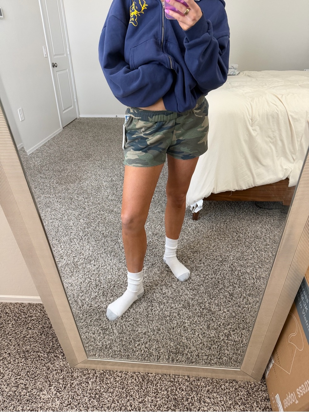 Camo sweat shorts